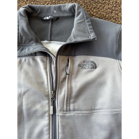 The North Face Jacket Soft Shell Fleece Lined full zip Warm Gray Men’s Large EUC - Picture 6 of 12